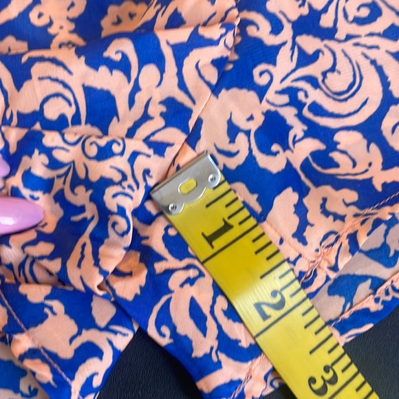 Francesca’s Blue, Peach,Romper, short set onsie,halter, button up, size small - Picture 9 of 16